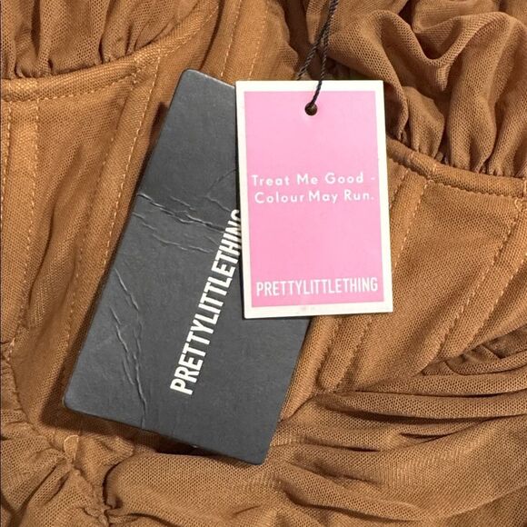 PrettyLittle Thing Chocolate Corset
Detail Mesh Ruched Bandeau
Jumpsuit NWT - Picture 6 of 7